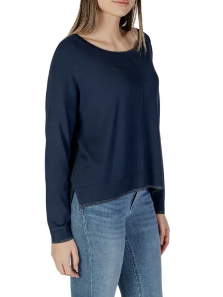 Dzianinowy lekki sweter Liu Jo niebieski