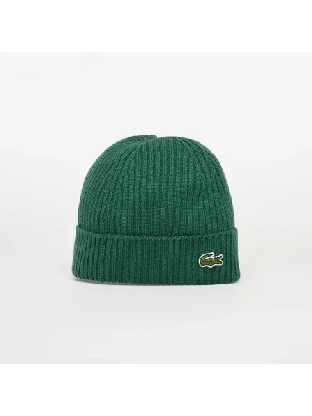 Трикотажная шапка Lacoste зеленая