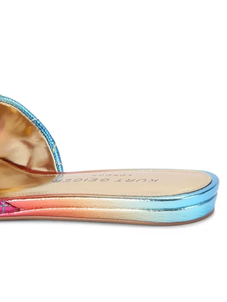 Kurt Geiger London natikači z ravnim podplatom usnjeni Kensington Flat Sandal