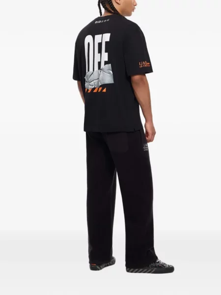 Tricou L/ab C/o Off-white cu imagine alb