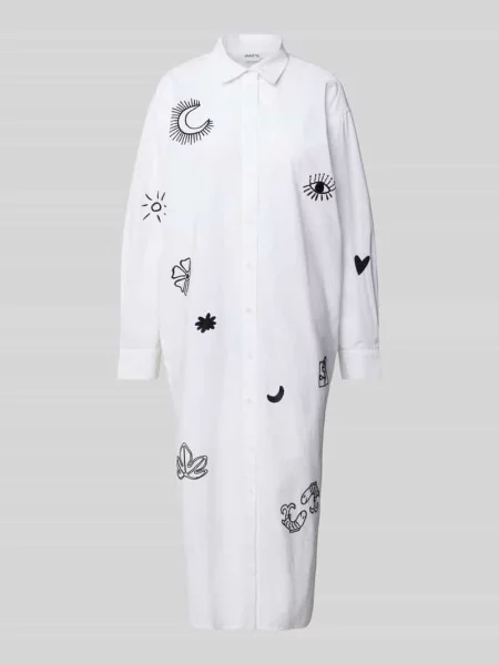 Sukienka midi z listwą guzikową Jake*s Casual biała