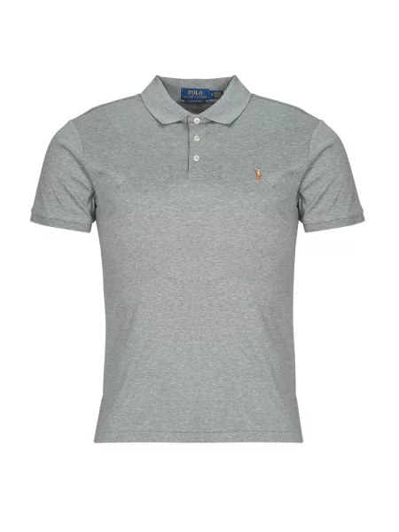 Polo Ralph Lauren Majica rjava / pegasto / lila / bela siva
