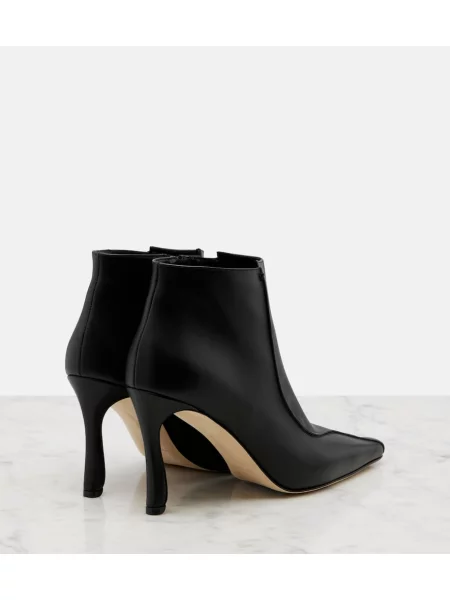 Cizme scurte Manolo Blahnik din piele negru