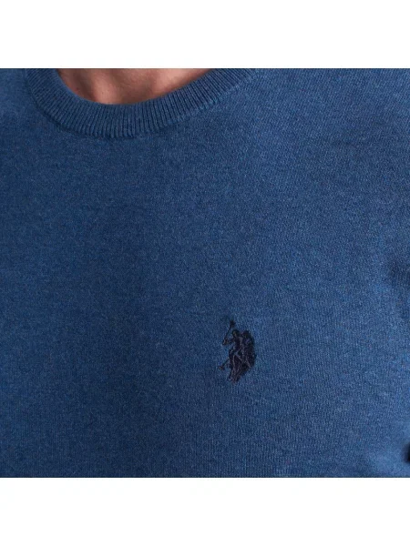 Dzianinowy sweter U.s Polo Assn. niebieski