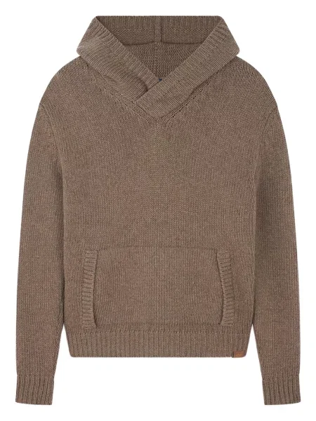 Džemper Paul & Shark s kapuljačom smeđa