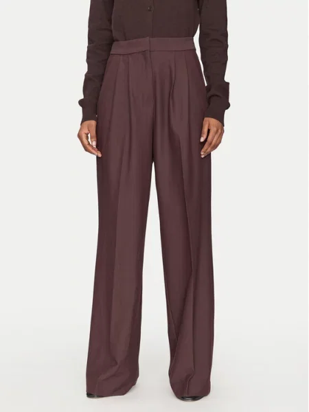 Hlače iz tkanine rjava