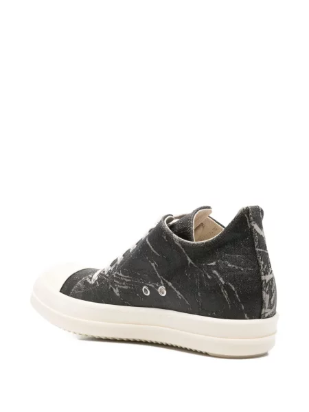 Sneakerși Rick Owens Drkshdw cu șireturi cu imagine din dantelă negru