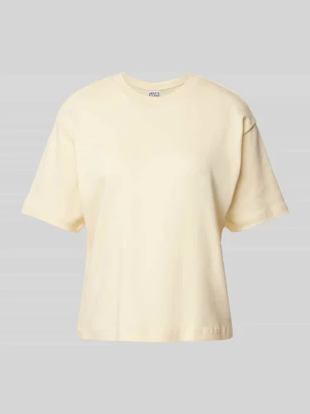 T-shirt z prążkowanym okrągłym dekoltem Jake*s Studio Woman