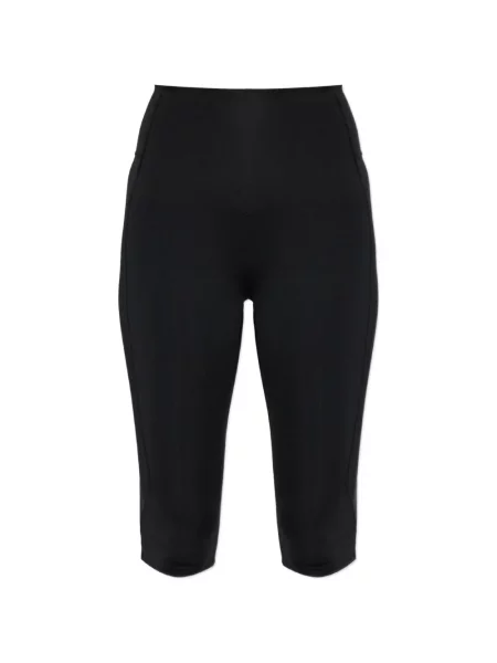 Sală de gimnastică leggings Adidas cu broderie cu dungi alb