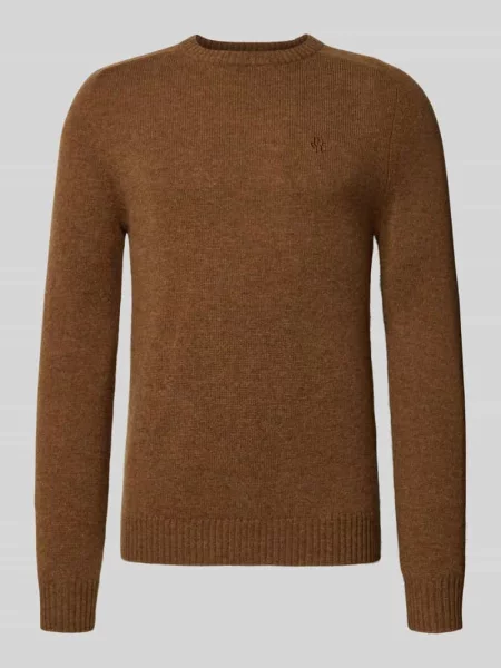 Sweter z dzianiny o kroju regular fit z czystej wełny Mcneal
