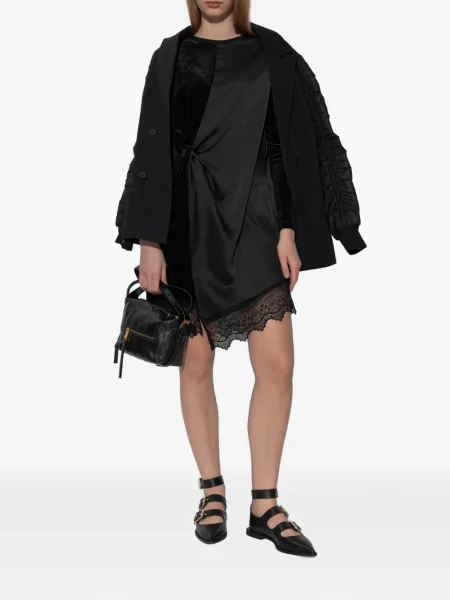 Rochie Allsaints din dantelă de costum negru
