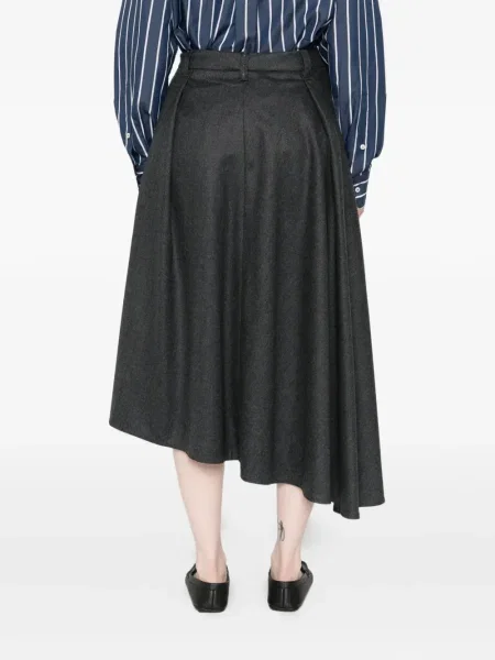 Fusta plisata Brunello Cucinelli plisată gri