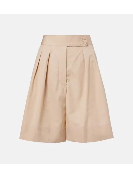 Bermude Loro Piana din satin bej