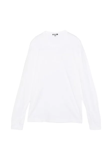 Lung tricou James Perse din jerseu alb