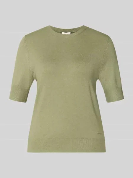 T-shirt o kroju slim fit z mieszanki S.oliver Red Label zielona