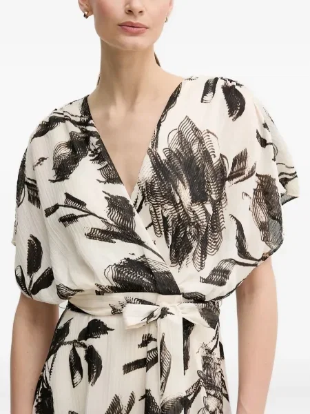 Rochie Dkny cu model floral cu imagine de costum alb