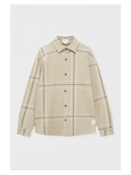 Pull&Bear Cămașă CAMISA închis bej