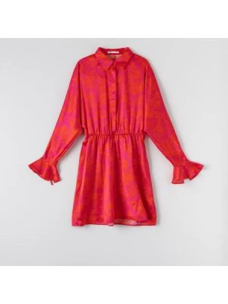 Sinsay Mini šaty s balonovými rukávy Vícebarevná