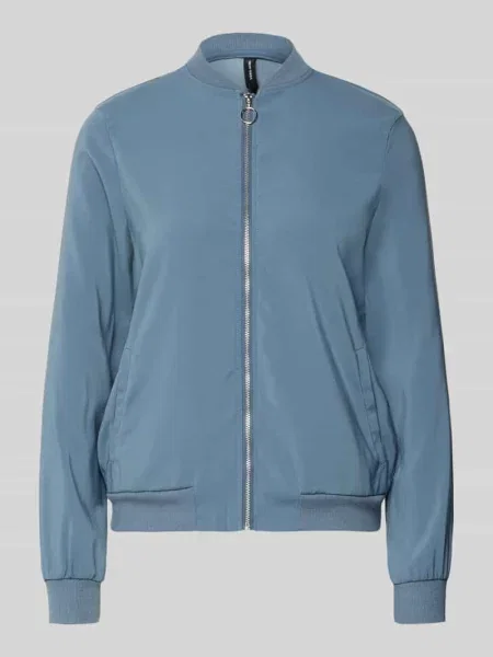 Bomberka krój regular fit ze stylowym kołnierzem college model „COCO” Vero Moda niebieski