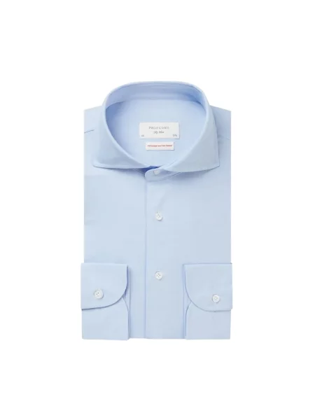 Profuomo Koszula O Kroju Slim Fit blau niebieska