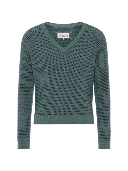 Pulover cu decolteu în v Maison Margiela cu decolteu în V verde