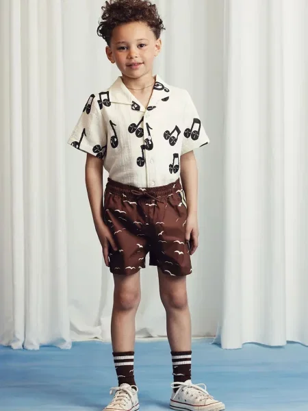 Mini Rodini Dětská košile Note bílá