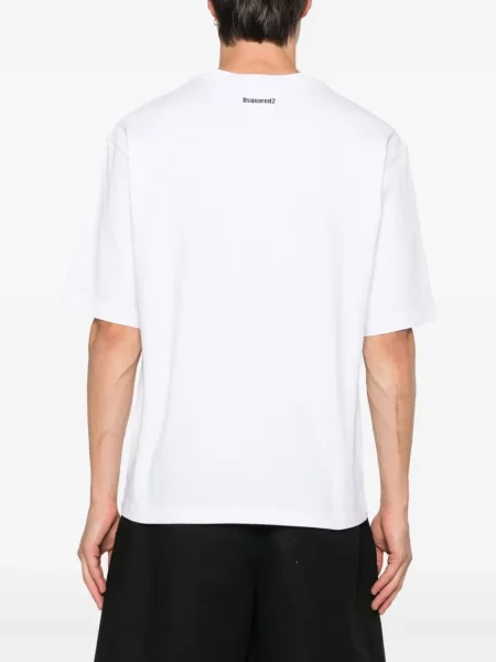 Tricou Dsquared2 cu imagine alb