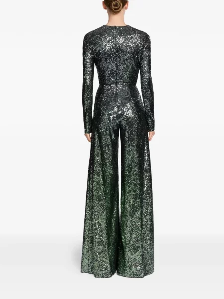 Overal Elie Saab s výstřihem do v zelený