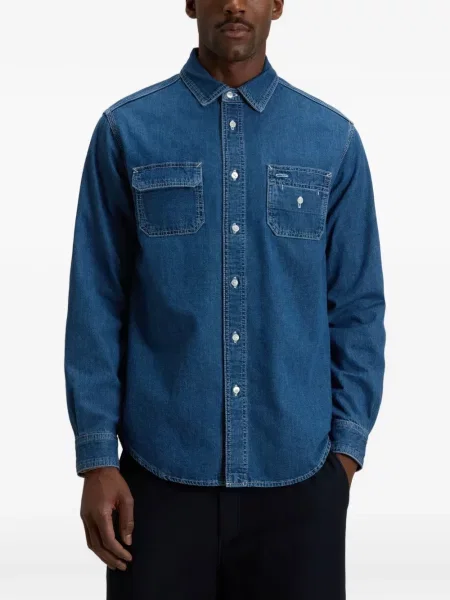 Cămașă de blugi Woolrich albastru