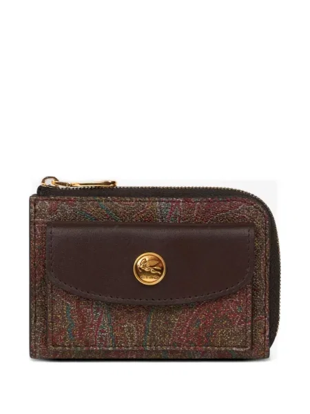 Portofel Etro cu imagine cu model paisley maro