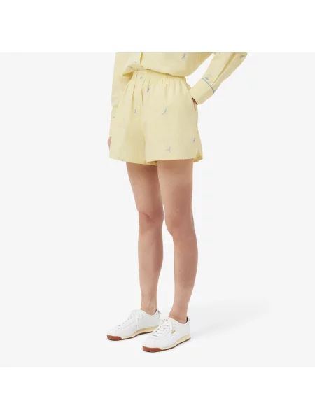 Lacoste Szorty Bokserskie Z Popeliny Żakardowej żółte