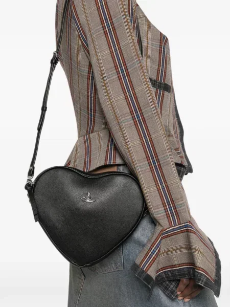 Чанта Vivienne Westwood със сърца черно