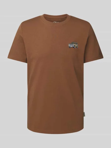 T-shirt o kroju regular fit z czystej bawełny z aplikacją Ford® S.oliver Red Label