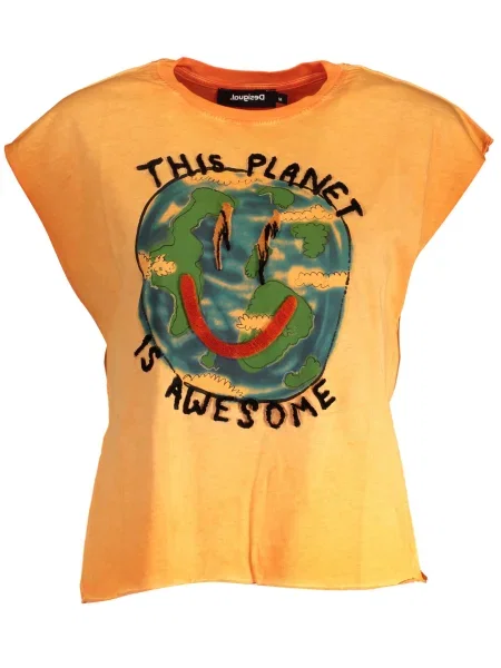 Tricou Desigual scurt portocaliu