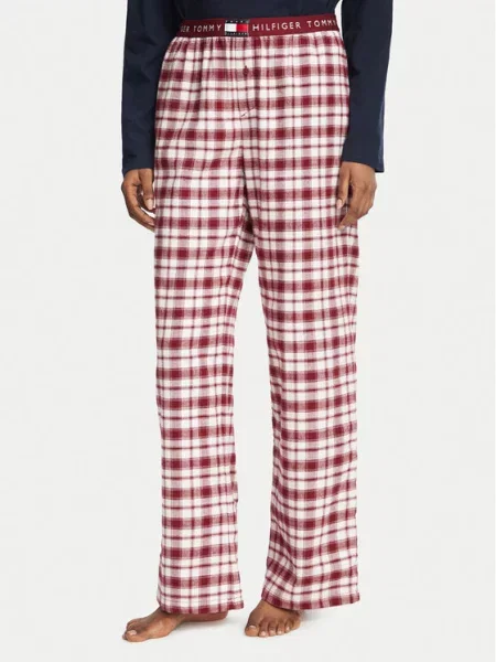 Tommy Hilfiger Pizsama nadrág Sötét rózsaszín