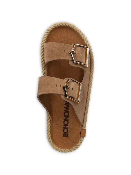 Espadrile Bohonomad cu cataramă maro