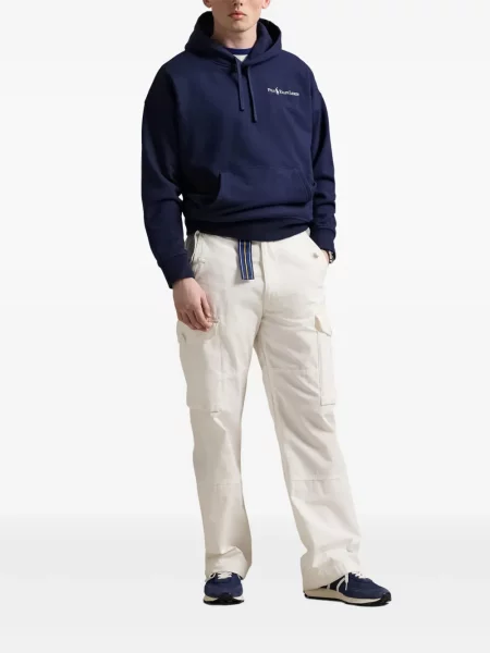 Pletene sportske kratke hlače Polo Ralph Lauren s printom bijela