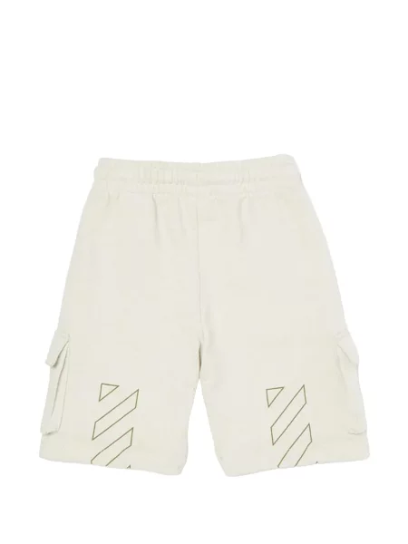 Szorty cargo dziecięce Off-white białe