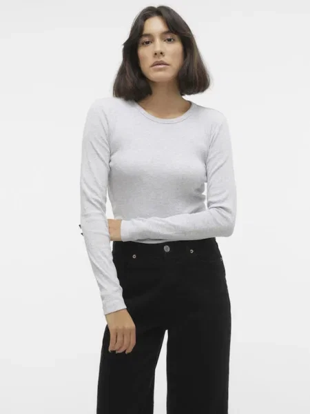 VERO MODA Póló CHLOE világosszürke szürke