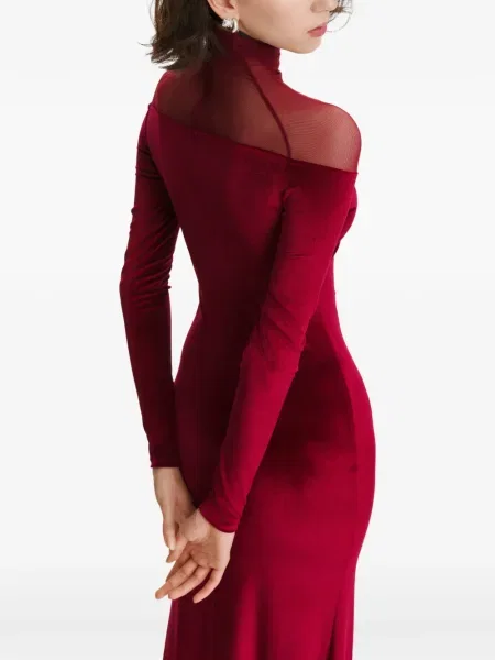 Rochie maxi 2310 Studio plasă de costum roșu