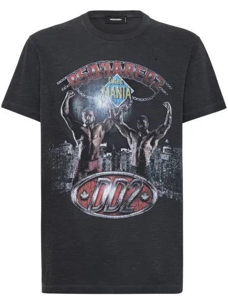 Tricou Dsquared2 cu imagine negru