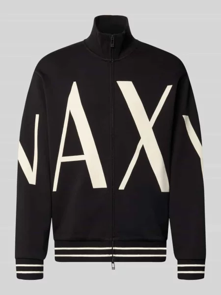 Bluza rozpinana z mieszanka bawełny Armani Exchange czarna
