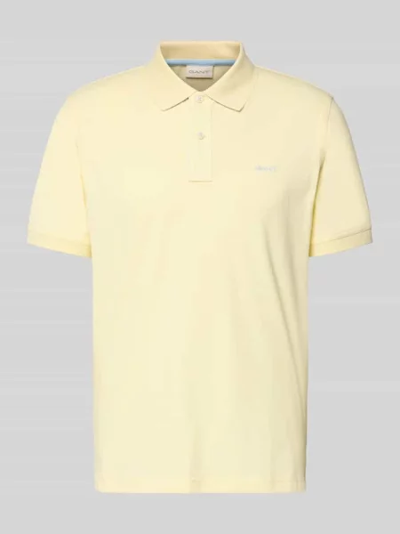 Koszulka polo o kroju regular fit z wyhaftowanym logo Gant czarna