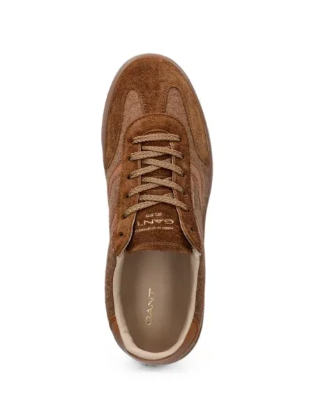 Fűzős szarvasbőr sneaker Gant barna