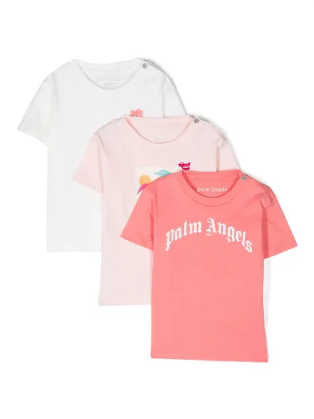Dětské tričko Palm Angels růžové