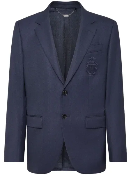 Sacou Billionaire cu broderie albastru