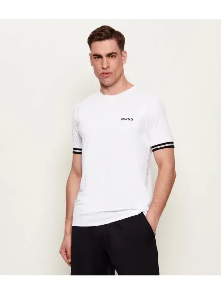 BOSS GREEN Tricou TS_TOC Serve 2 alb