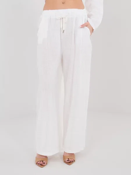 Pantaloni Italy Moda alb