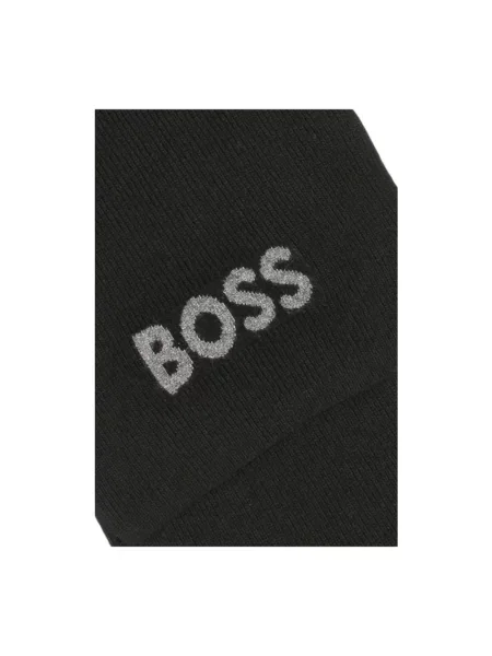 Dzianinowa szal Boss z nadrukiem czarna