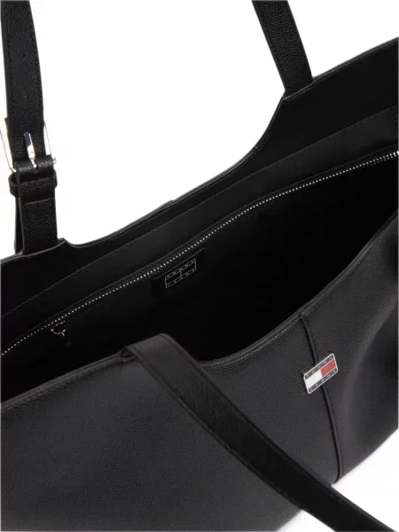 Geantă Tommy Hilfiger cu autograf negru